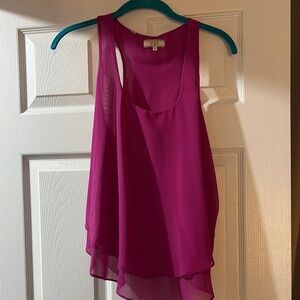 G by Guess Asymmetrical Fuschia Tank Top